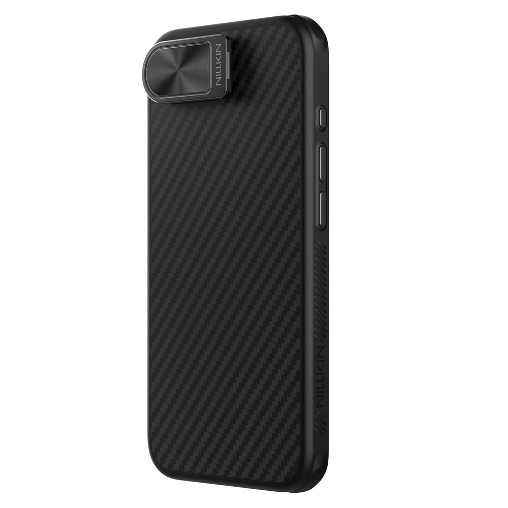 iTok webáruház - Nillkin Nillkin CarboProp Magnetic tok kameravédővel és állvánnyal iPhone 16e / 17e készülékhez (fekete) 4 Nillkin CarboProp Magnetic Case with Camera Cover and Stand for iPhone 16e / 17e (fekete)