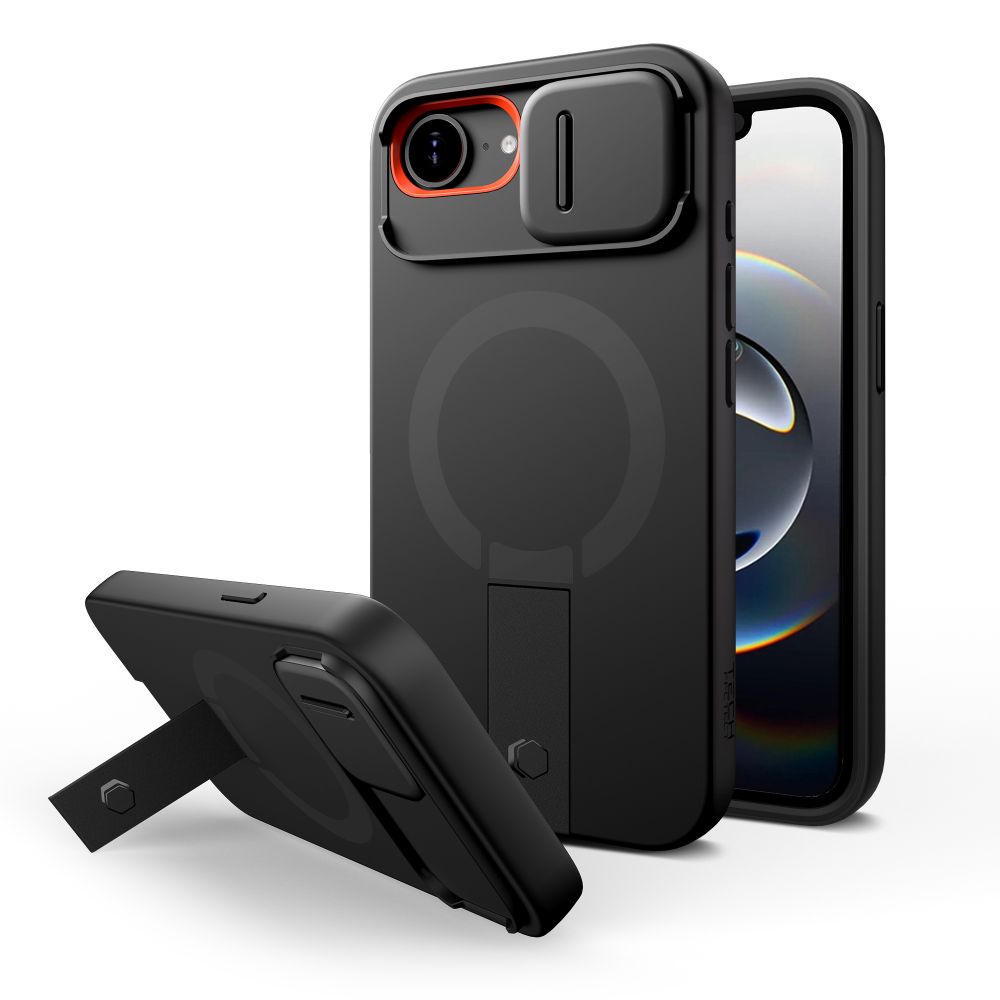 iTok webáruház - Tech-Protect Tech-Protect Kevlar Aura MagSafe tok iPhone 16e / 17e készülékhez (fekete) 1 Tech-Protect Kevlar Aura MagSafe Case for iPhone 16e / 17e (fekete)