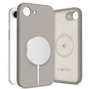 Tech-Protect Silicone MagSafe szilikon tok iPhone 16e / 17e készülékhez (szürke)