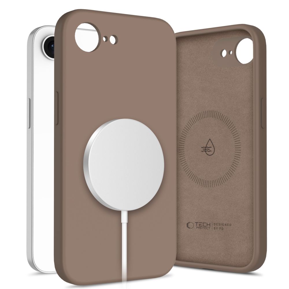iTok webáruház - Tech-Protect Tech-Protect Silicone MagSafe Case for iPhone 16e / 17e (barna) 1 Tech-Protect Silicone MagSafe Case for iPhone 16e / 17e (barna)