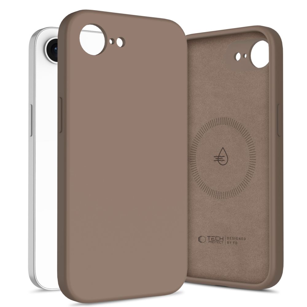 iTok webáruház - Tech-Protect Tech-Protect Silicone MagSafe Case for iPhone 16e / 17e (barna) 2 Tech-Protect Silicone MagSafe Case for iPhone 16e / 17e (barna)