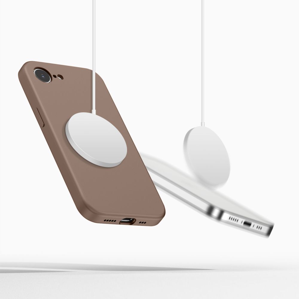 iTok webáruház - Tech-Protect Tech-Protect Silicone MagSafe Case for iPhone 16e / 17e (barna) 3 Tech-Protect Silicone MagSafe Case for iPhone 16e / 17e (barna)