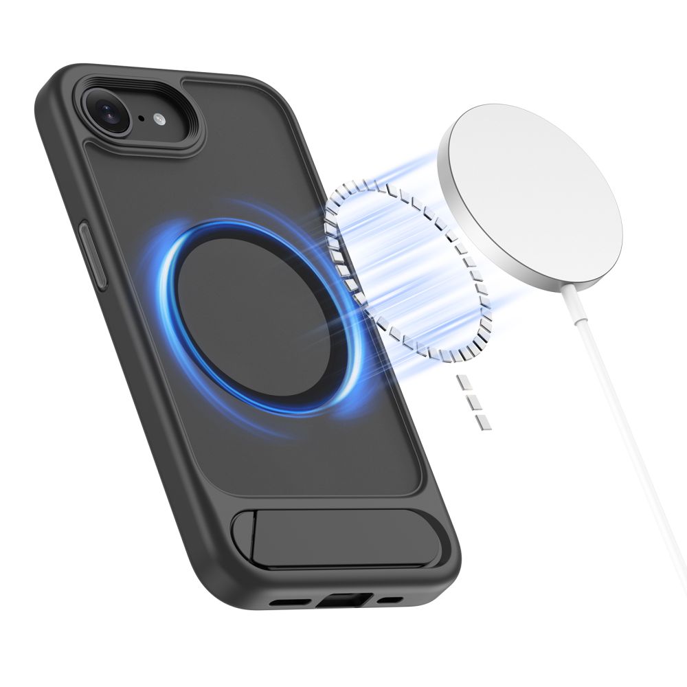 iTok webáruház - Tech-Protect Tech-Protect MagRack MagSafe tok iPhone 16e / 17e (fekete) 3 Tech-Protect MagRack MagSafe Case for iPhone 16e / 17e (fekete)