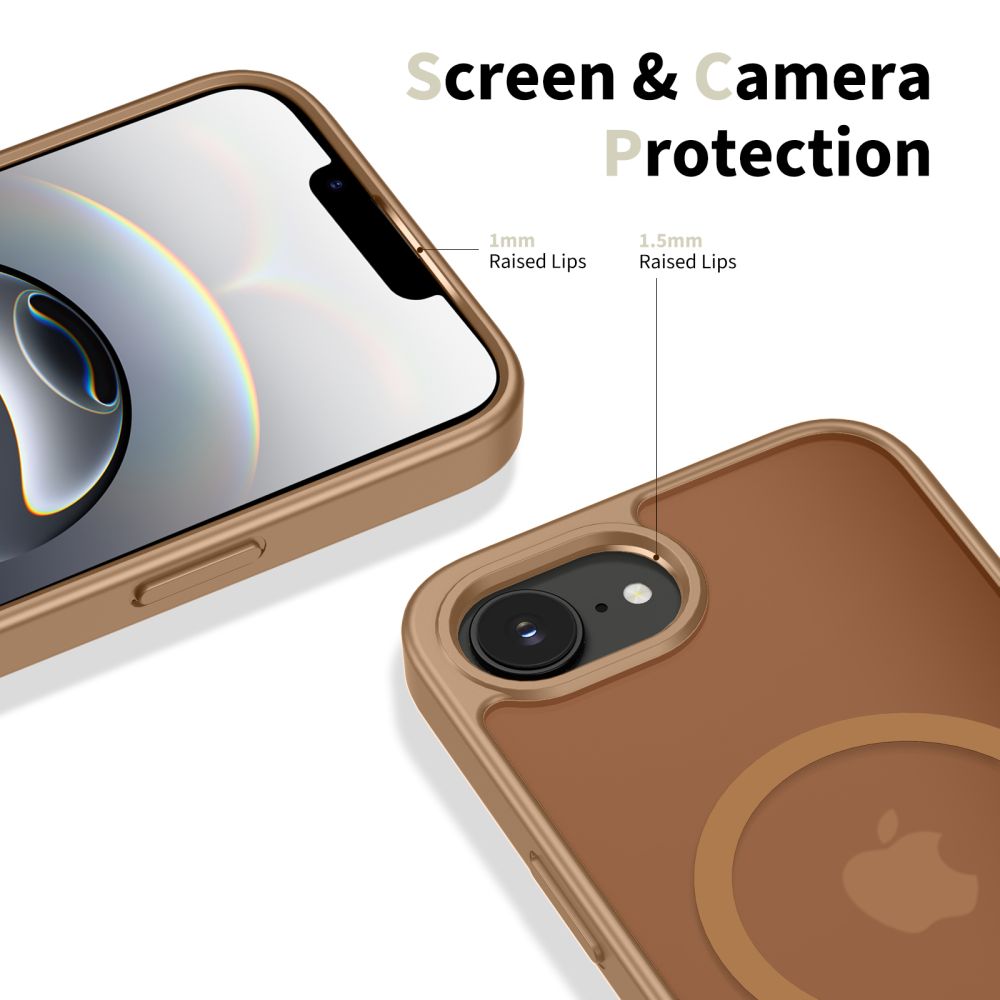 iTok webáruház - Tech-Protect Tech-Protect BasicMag MagSafe tok iPhone 16e / 17e (barna) 4 Tech-Protect BasicMag MagSafe Case for iPhone 16e / 17e (barna)