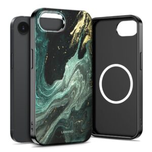 Tech-Protect Lamano MagSafe tok iPhone 16e / 17e készülékhez (fekete és zöld)
