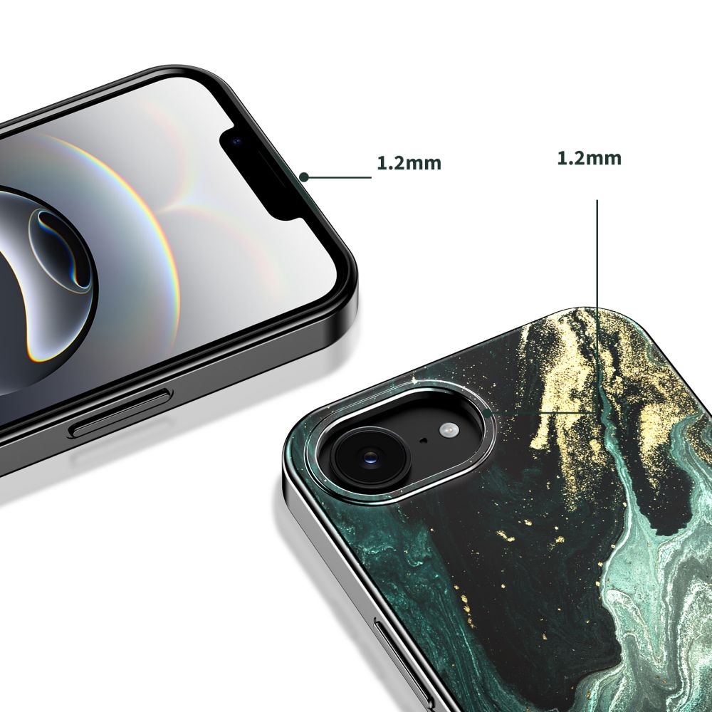 iTok webáruház - Tech-Protect Tech-Protect Lamano MagSafe tok iPhone 16e / 17e készülékhez (fekete és zöld) 3 Tech-Protect Lamano MagSafe Case for iPhone 16e / 17e (fekete és zöld)
