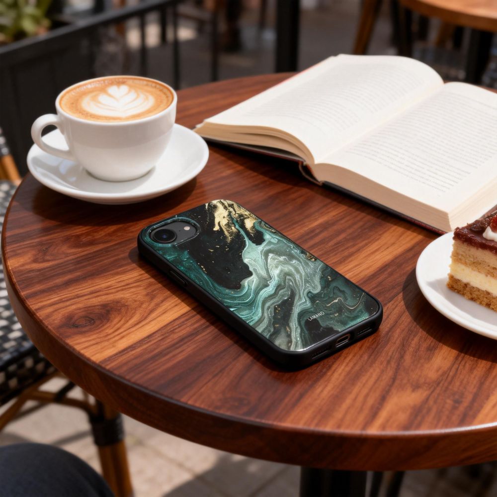iTok webáruház - Tech-Protect Tech-Protect Lamano MagSafe tok iPhone 16e / 17e készülékhez (fekete és zöld) 8 Tech-Protect Lamano MagSafe Case for iPhone 16e / 17e (fekete és zöld)