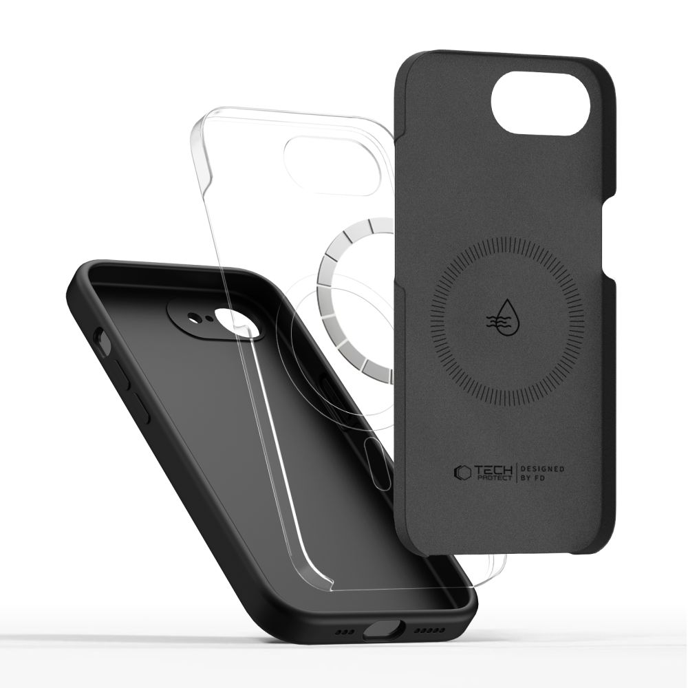 iTok webáruház - Tech-Protect Tech-Protect szilikon MagSafe tok iPhone 16e / 17e készülékhez (fekete) 3 Tech-Protect Silicone MagSafe Case for iPhone 16e / 17e (fekete)