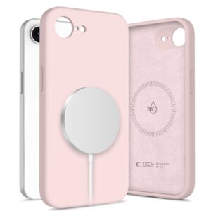 Tech-Protect Silicone MagSafe tok iPhone 16e / 17e készülékhez (rózsaszín)