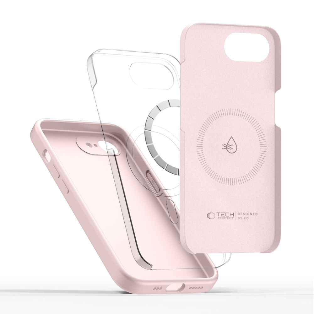 iTok webáruház - Tech-Protect Tech-Protect Silicone MagSafe tok iPhone 16e / 17e készülékhez (rózsaszín) 3 Tech-Protect Silicone MagSafe Case for iPhone 16e / 17e (rózsaszín)