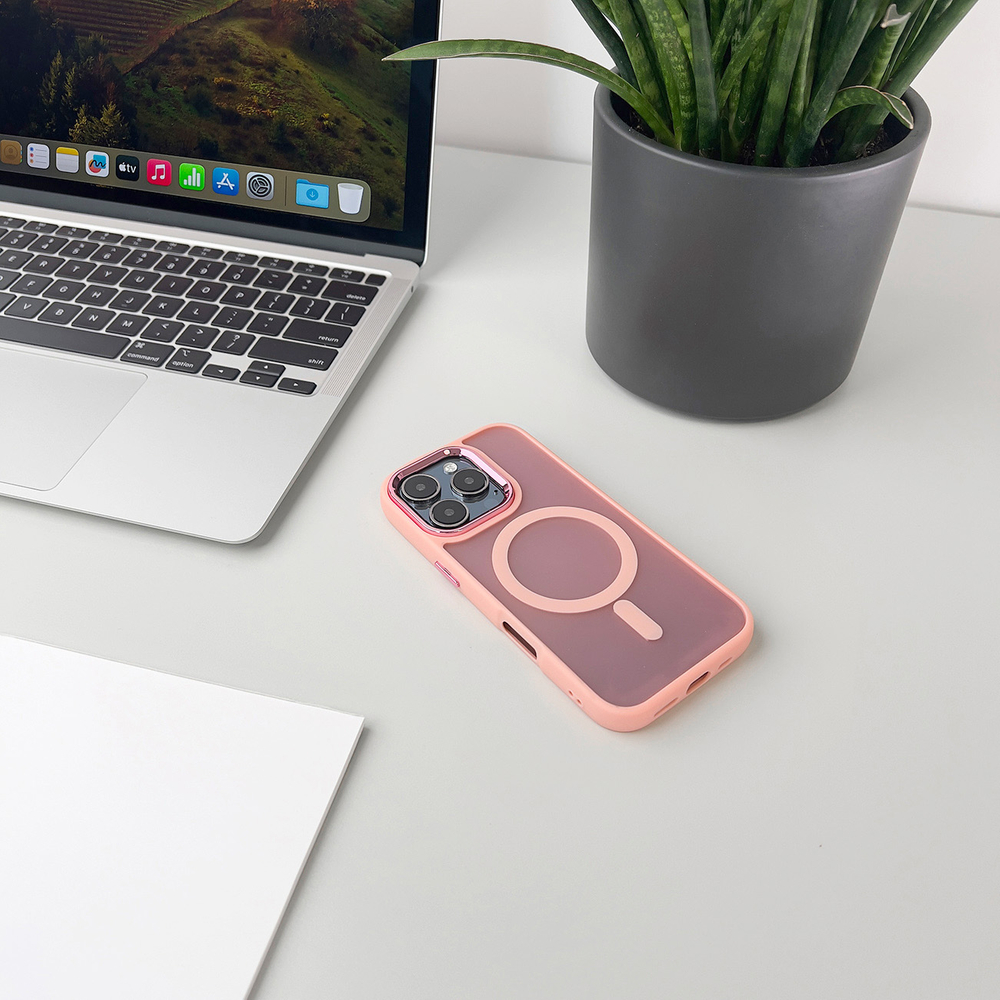 iTok webáruház - Hurtel Magnetic Collection MagSafe tok iPhone 16 Pro készülékhez (rózsaszín) 6 Magnetic Collection MagSafe iPhone 16 Pro Case (rózsaszín)