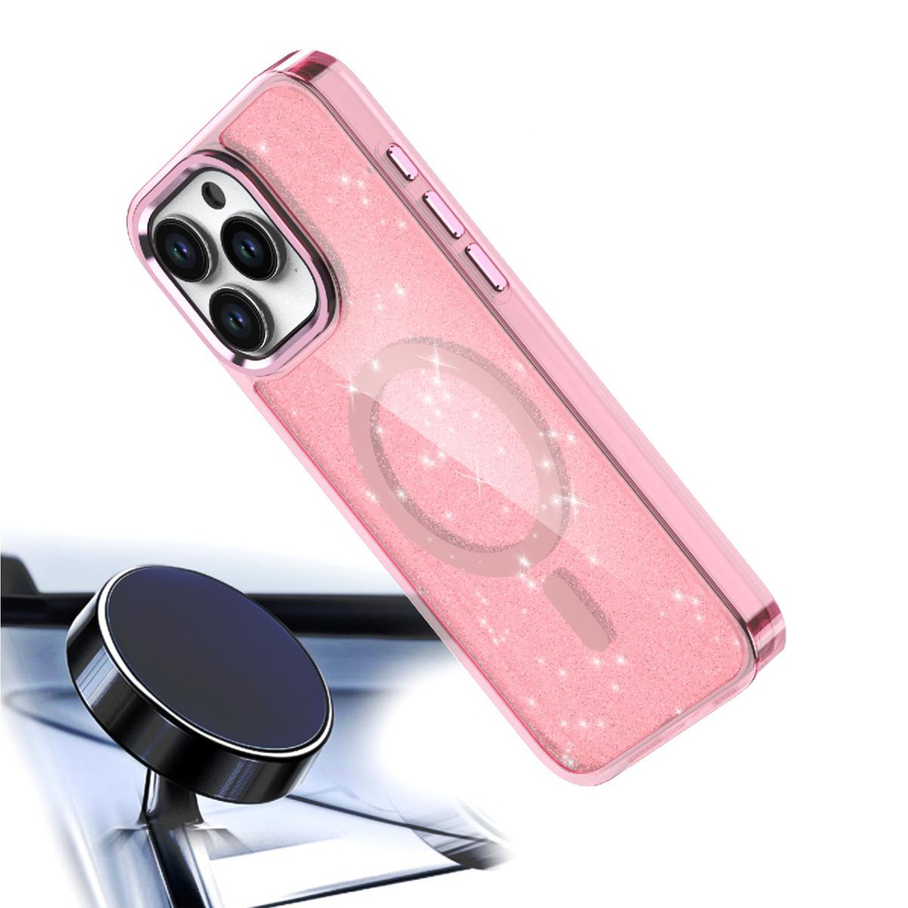 iTok webáruház - Hurtel Glitter Case MagSafe tok iPhone 16 Pro készülékhez (csillámos rózsaszín) 6 Glitter Case MagSafe for iPhone 16 Pro (csillámos rózsaszín)