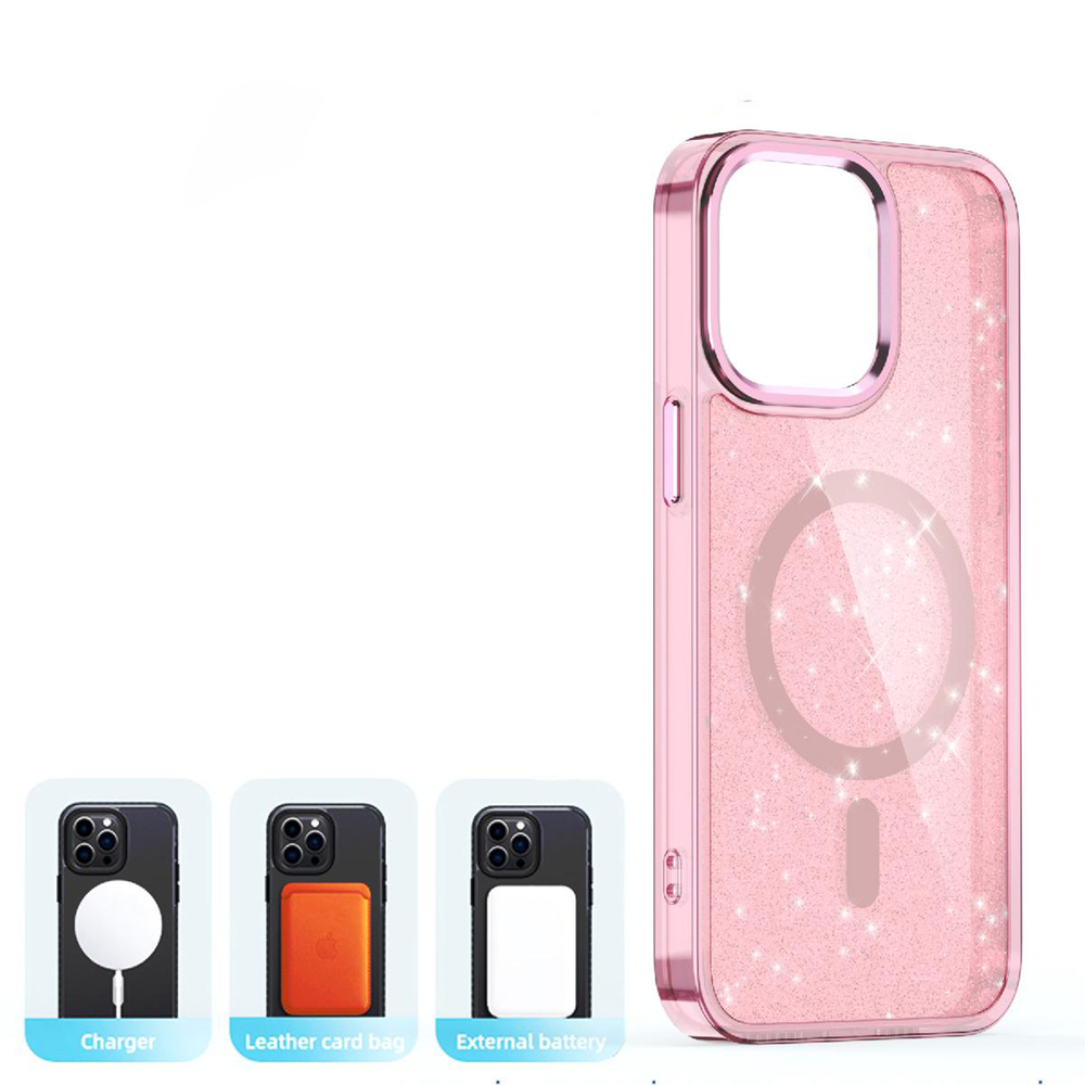 iTok webáruház - Hurtel Glitter Case MagSafe tok iPhone 16 Pro készülékhez (csillámos rózsaszín) 7 Glitter Case MagSafe for iPhone 16 Pro (csillámos rózsaszín)
