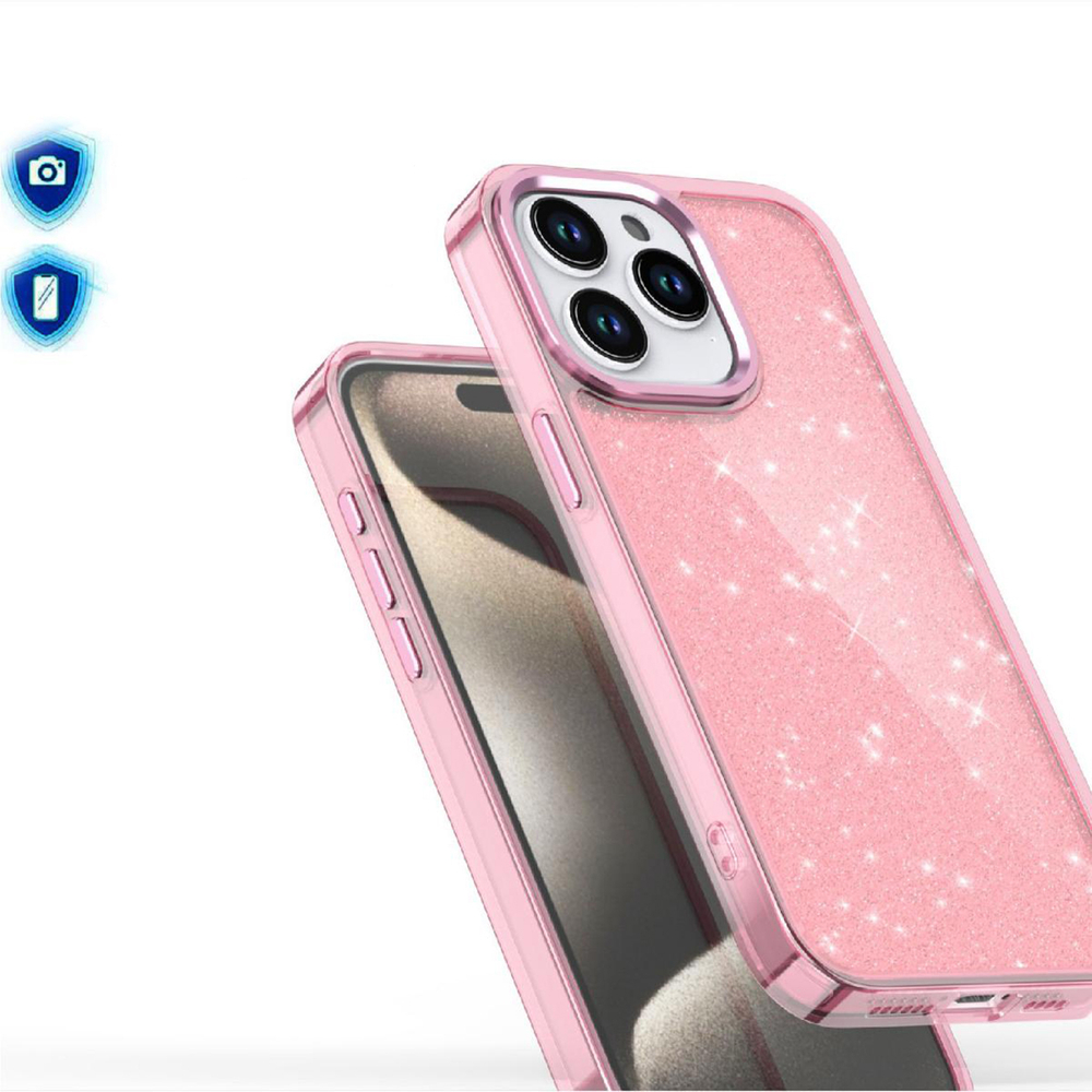 iTok webáruház - Hurtel Glitter Case tok iPhone 16 Pro (csillámos rózsaszín) 5 Glitter Case for iPhone 16 Pro (csillámos rózsaszín)
