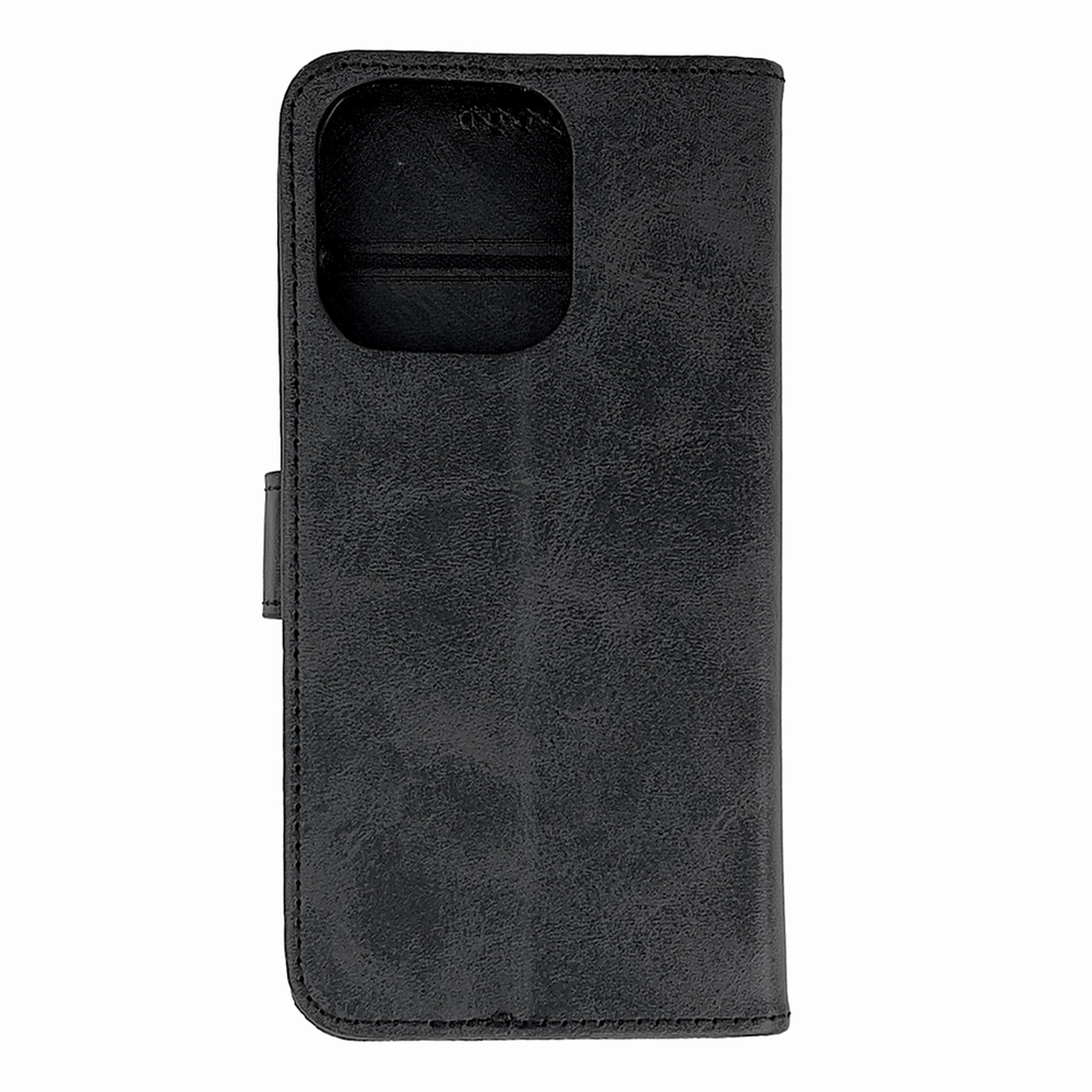iTok webáruház - Hurtel Leather Book Case tok iPhone 16 Pro készülékhez (fekete) 1 Leather Book Case for iPhone 16 Pro (fekete)