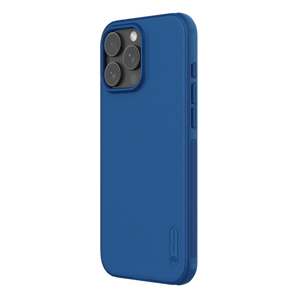 iTok webáruház - Nillkin Nillkin Super Frosted Shield Pro tok iPhone 16 Pro készülékhez (kék) 2 Nillkin Super Frosted Shield Pro case for iPhone 16 Pro (kék)