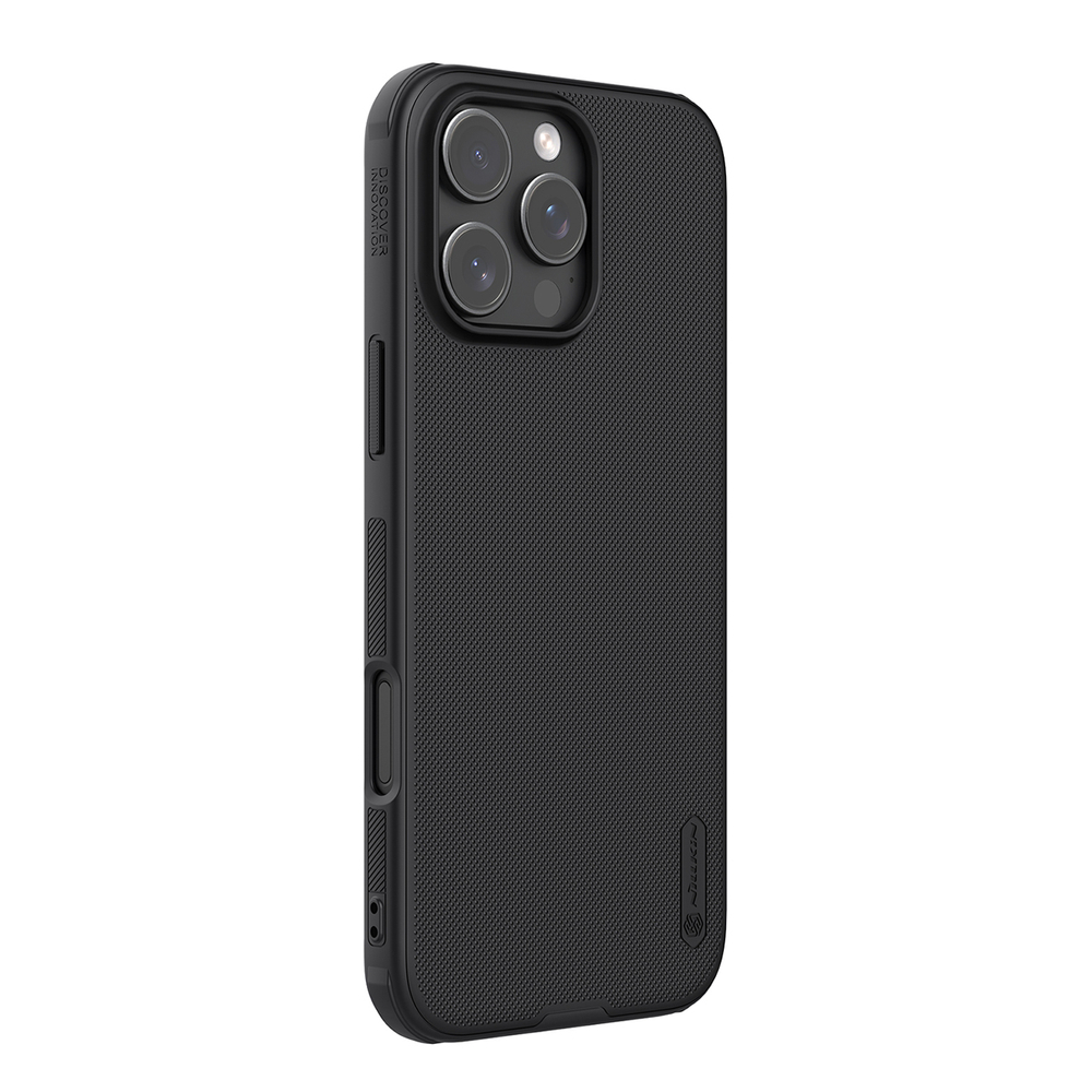 iTok webáruház - Nillkin Nillkin Super Frosted Shield Pro tok iPhone 16 Pro készülékhez (fekete) 3 Nillkin Super Frosted Shield Pro case for iPhone 16 Pro (fekete)