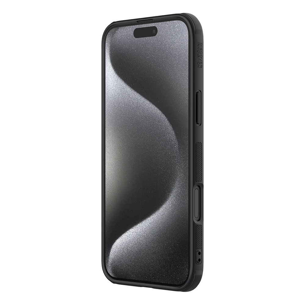 iTok webáruház - Nillkin Nillkin Super Frosted Shield Pro tok iPhone 16 Pro készülékhez (fekete) 5 Nillkin Super Frosted Shield Pro case for iPhone 16 Pro (fekete)