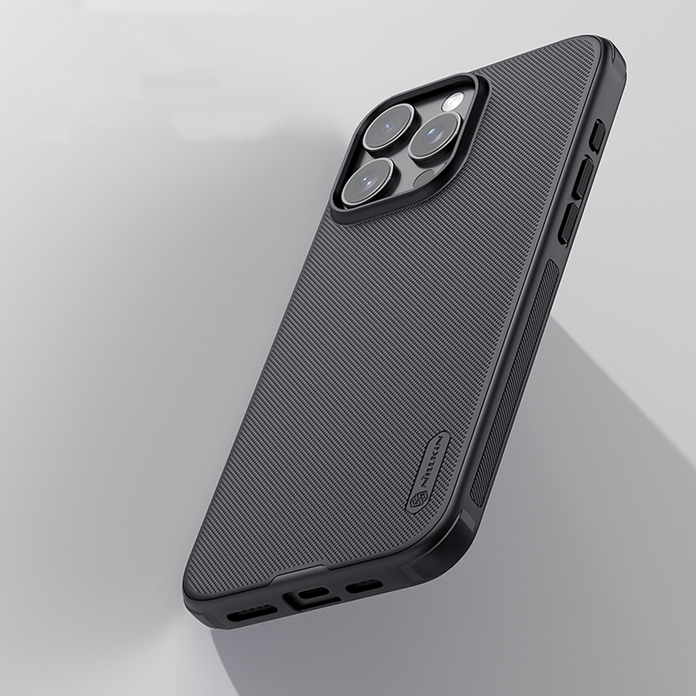 iTok webáruház - Nillkin Nillkin Super Frosted Shield Pro tok iPhone 16 Pro készülékhez (fekete) 7 Nillkin Super Frosted Shield Pro case for iPhone 16 Pro (fekete)
