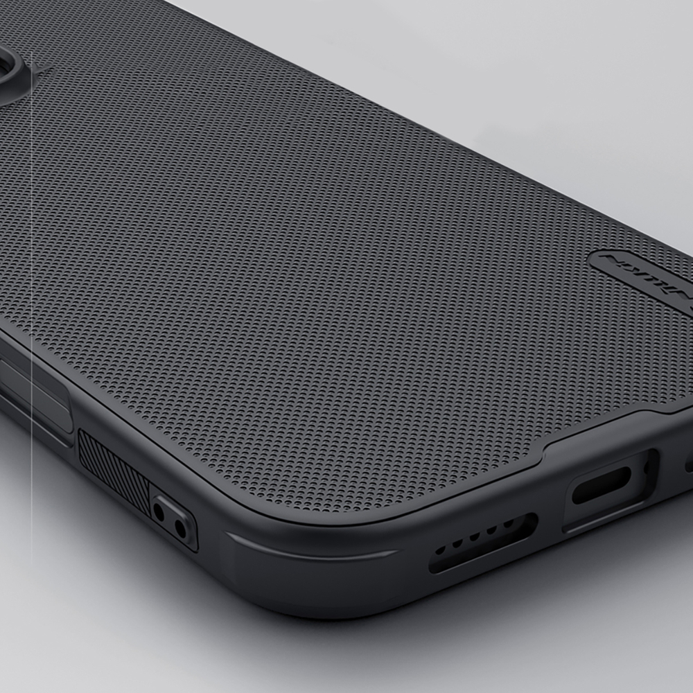 iTok webáruház - Nillkin Nillkin Super Frosted Shield Pro tok iPhone 16 Pro készülékhez (fekete) 8 Nillkin Super Frosted Shield Pro case for iPhone 16 Pro (fekete)