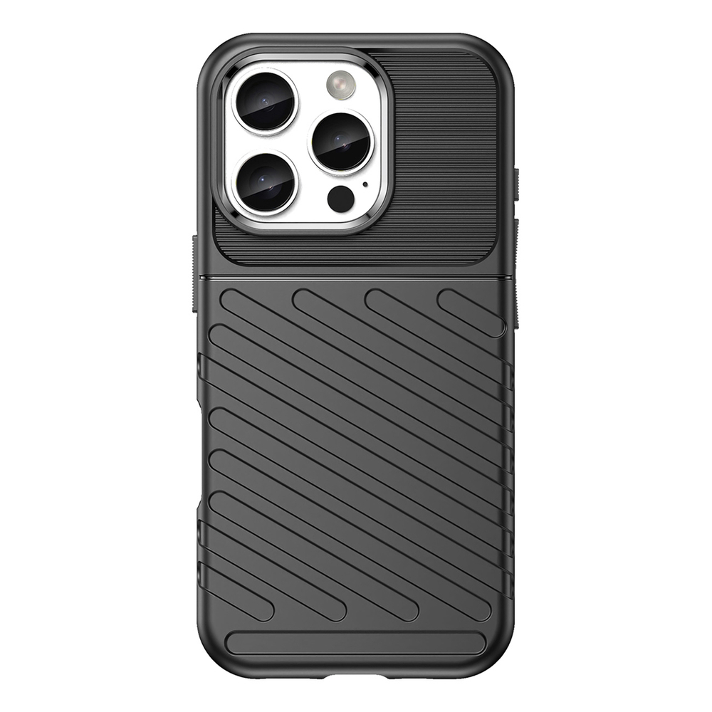 iTok webáruház - Hurtel Thunder Case szilikon tok iPhone 16 Pro készülékhez (fekete) 2 Thunder Case for iPhone 16 Pro Silicone Case (fekete)