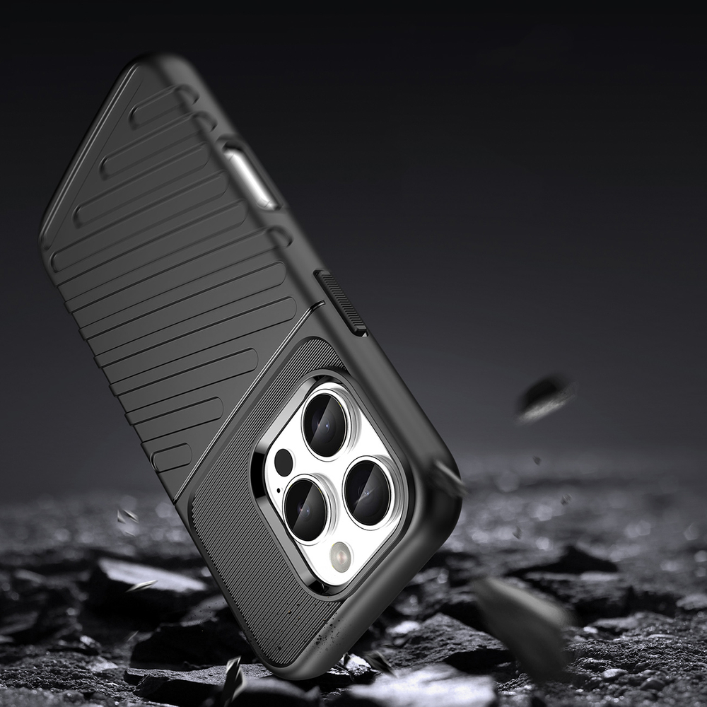 iTok webáruház - Hurtel Thunder Case szilikon tok iPhone 16 Pro készülékhez (fekete) 3 Thunder Case for iPhone 16 Pro Silicone Case (fekete)