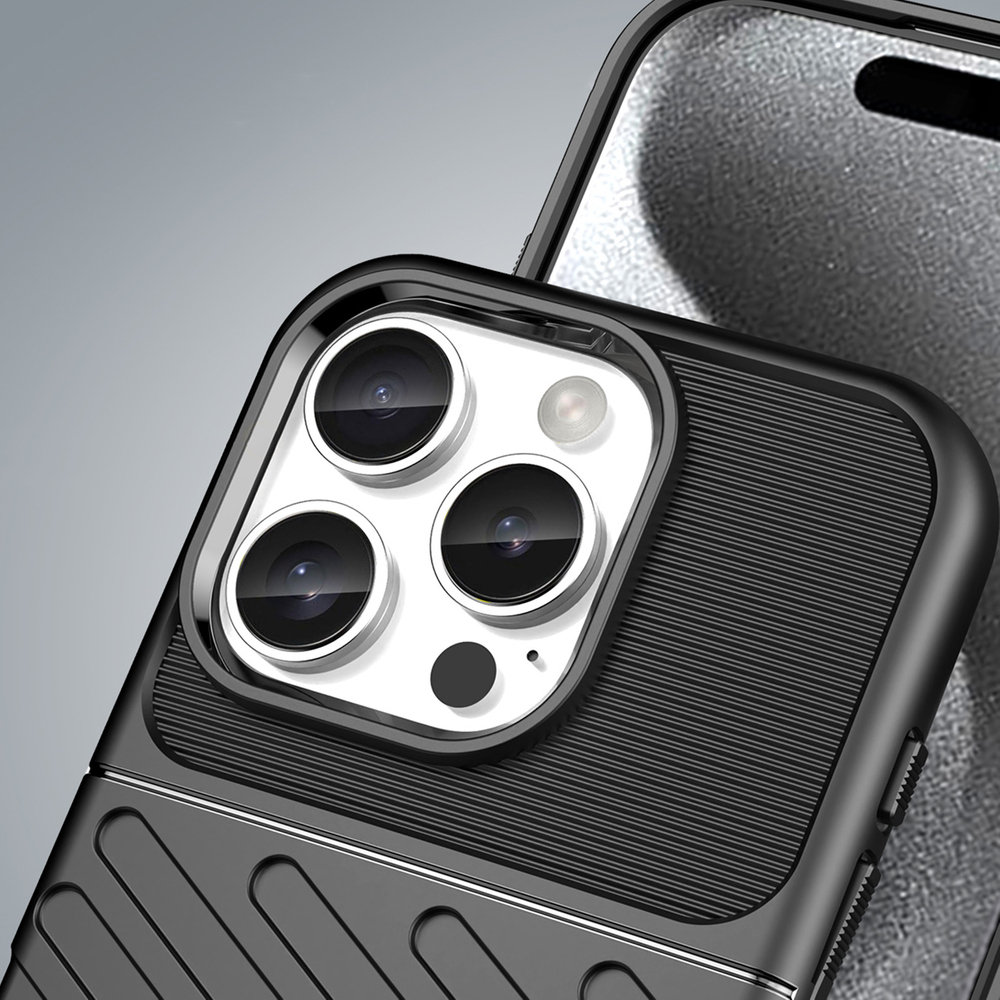iTok webáruház - Hurtel Thunder Case szilikon tok iPhone 16 Pro készülékhez (fekete) 6 Thunder Case for iPhone 16 Pro Silicone Case (fekete)