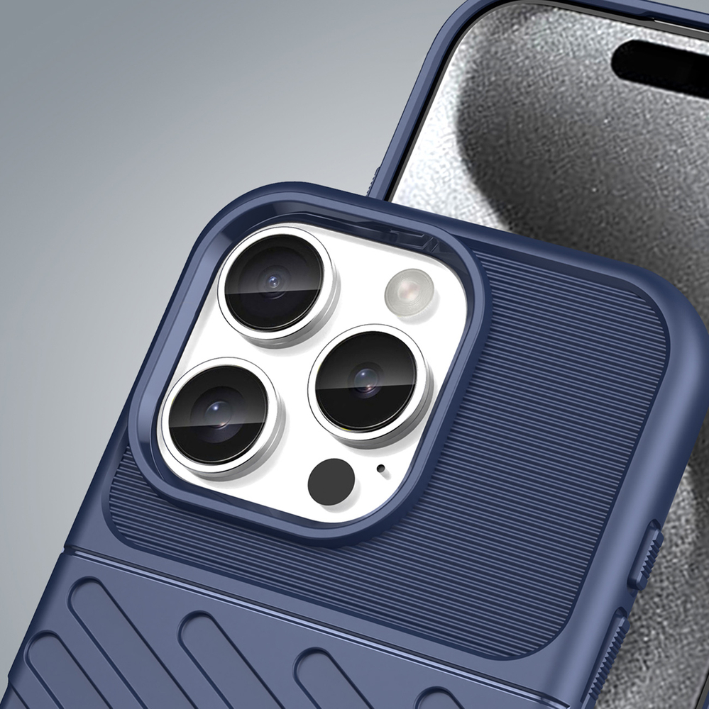 iTok webáruház - Hurtel Thunder Case szilikon tok iPhone 16 Pro készülékhez (kék) 7 Thunder Case for iPhone 16 Pro Silicone Case (kék)