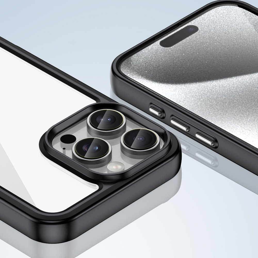iTok webáruház - Hurtel Outer Space Case gélkeretes tok iPhone 16 Pro készülékhez (fekete) 6 Outer Space Case with Gel Frame for iPhone 16 Pro (fekete)