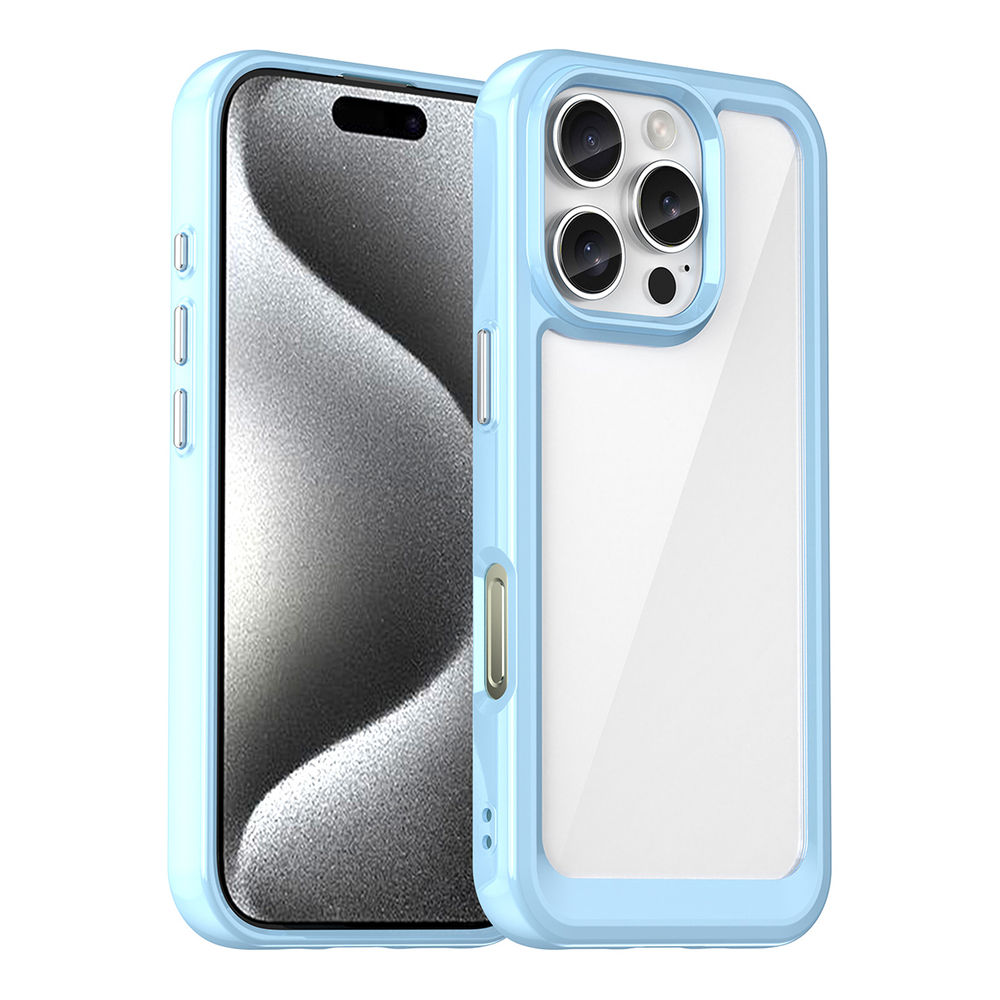 iTok webáruház - Hurtel Outer Space Case tok iPhone 16 Pro (kék) 1 Outer Space Case with Gel Frame for iPhone 16 Pro (kék)