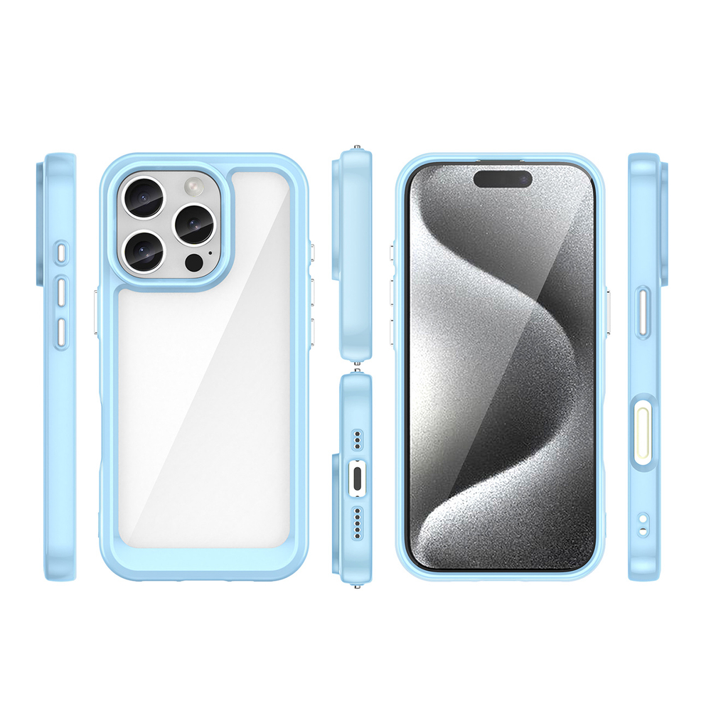 iTok webáruház - Hurtel Outer Space Case tok iPhone 16 Pro (kék) 2 Outer Space Case with Gel Frame for iPhone 16 Pro (kék)