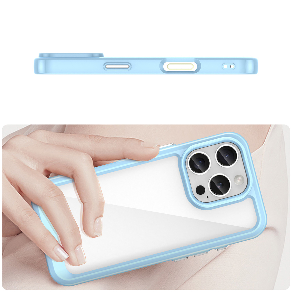 iTok webáruház - Hurtel Outer Space Case tok iPhone 16 Pro (kék) 4 Outer Space Case with Gel Frame for iPhone 16 Pro (kék)