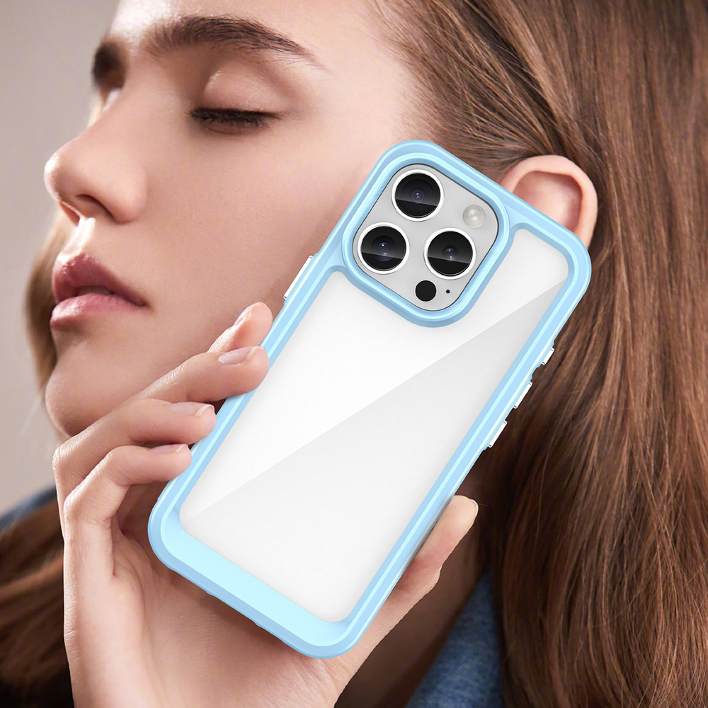 iTok webáruház - Hurtel Outer Space Case tok iPhone 16 Pro (kék) 6 Outer Space Case with Gel Frame for iPhone 16 Pro (kék)