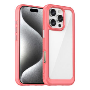 Outer Space Case ütésálló tok iPhone 16 Pro készülékhez – piros (piros)