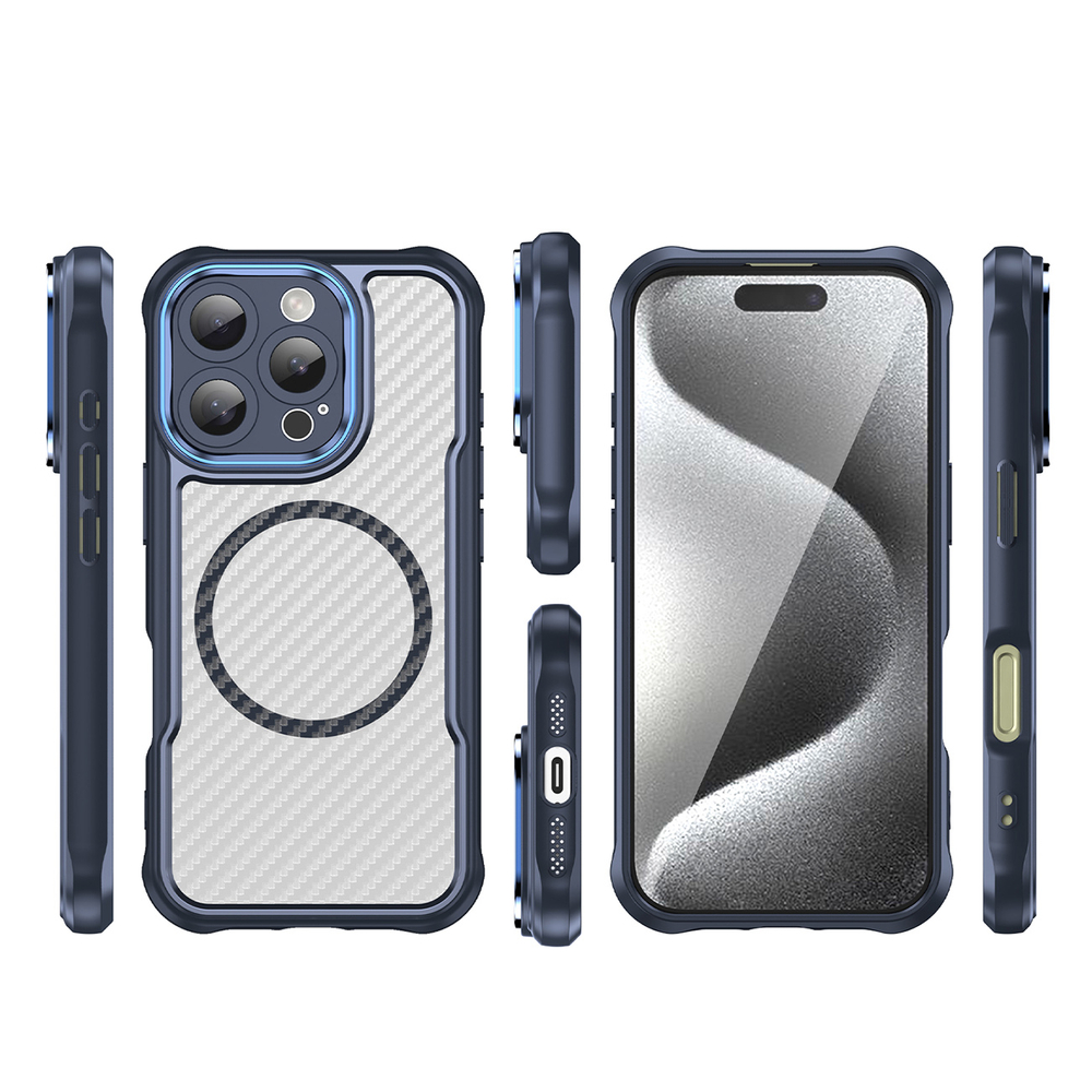 iTok webáruház - Hurtel Leading Series MagSafe szilikon tok iPhone 16 Pro készülékhez (kék) 3 Leading Series MagSafe Silicone Case for iPhone 16 Pro (kék)