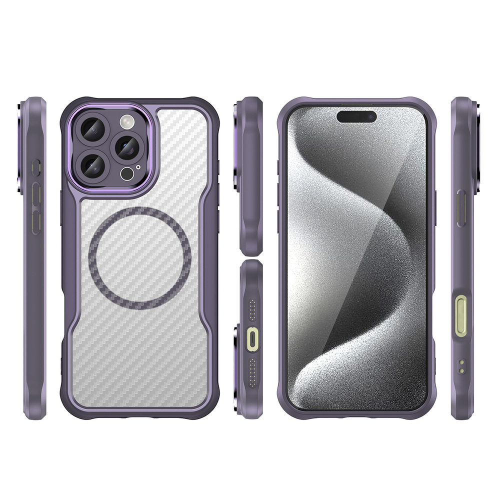 iTok webáruház - Hurtel Leading Series MagSafe szilikon tok iPhone 16 Pro készülékhez (lila) 3 Leading Series MagSafe Silicone Case for iPhone 16 Pro (lila)