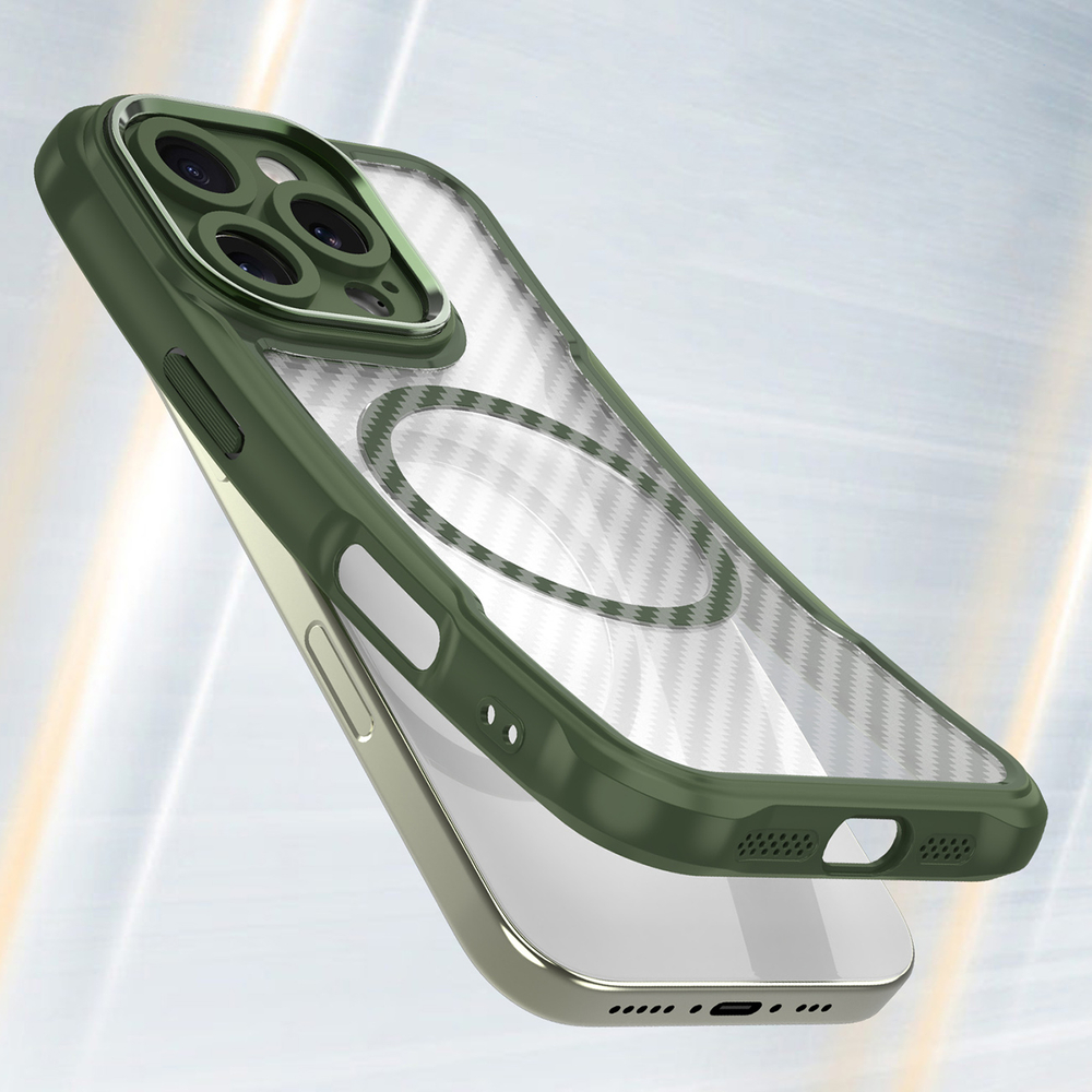 iTok webáruház - Hurtel Leading Series MagSafe tok iPhone 16 Pro készülékhez (zöld) 4 Leading Series MagSafe Silicone Case for iPhone 16 Pro (zöld)