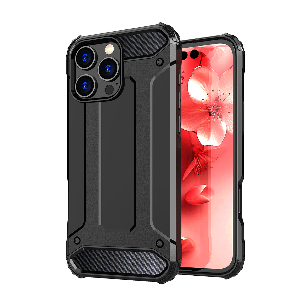 iTok webáruház - Hurtel Hybrid Armor tok iPhone 16 Pro készülékhez (fekete) 2 Hybrid Armor iPhone 16 Pro Case (fekete)