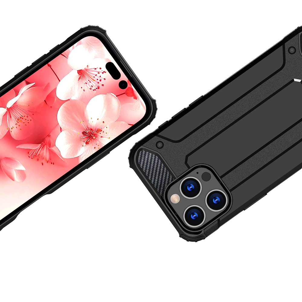 iTok webáruház - Hurtel Hybrid Armor tok iPhone 16 Pro készülékhez (fekete) 3 Hybrid Armor iPhone 16 Pro Case (fekete)