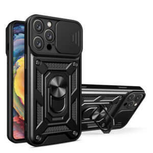 Hybrid Armor Camshield tok iPhone 16 Pro készülékhez (fekete)