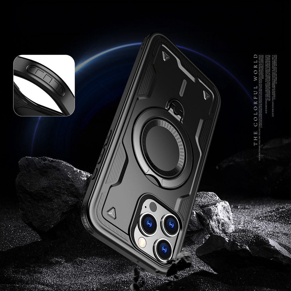 iTok webáruház - Hurtel Hybrid Armor Trendy MagSafe tok iPhone 16 Pro készülékhez (fekete) 5 Hybrid Armor Trendy Case with MagSafe for iPhone 16 Pro (fekete)