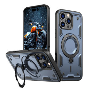 Hybrid Armor Trendy tok MagSafe kompatibilis iPhone 16 Pro készülékhez (kék)