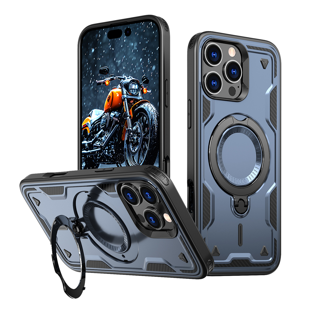 iTok webáruház - Hurtel Hybrid Armor Trendy tok MagSafe kompatibilis iPhone 16 Pro készülékhez (kék) 1 Hybrid Armor Trendy Case with MagSafe for iPhone 16 Pro (kék)