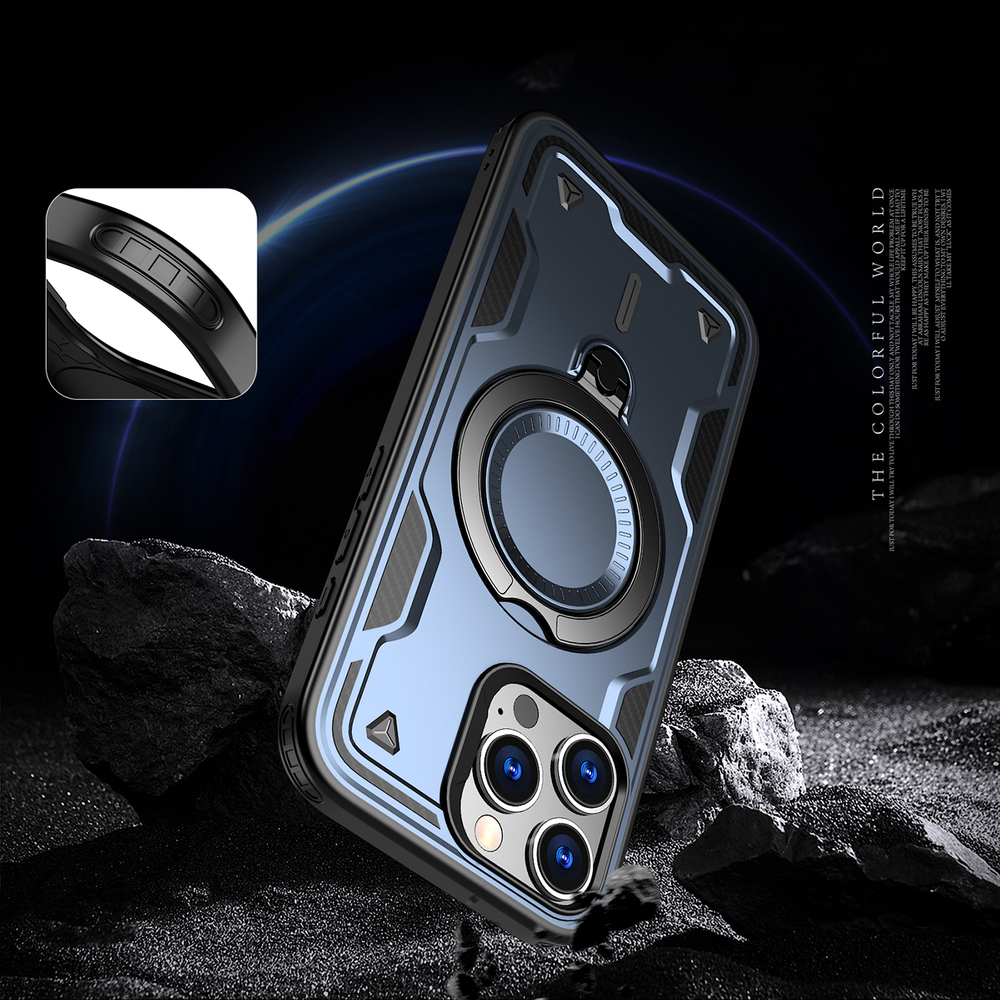 iTok webáruház - Hurtel Hybrid Armor Trendy tok MagSafe kompatibilis iPhone 16 Pro készülékhez (kék) 5 Hybrid Armor Trendy Case with MagSafe for iPhone 16 Pro (kék)