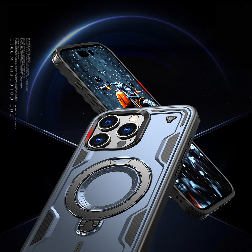 iTok webáruház - Hurtel Hybrid Armor Trendy tok MagSafe kompatibilis iPhone 16 Pro készülékhez (kék) 6 Hybrid Armor Trendy Case with MagSafe for iPhone 16 Pro (kék)