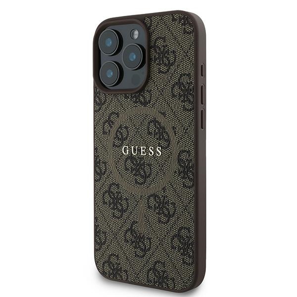 iTok webáruház - Guess Guess 4G Ring Classic Logo MagSafe tok iPhone 16 Pro készülékhez (barna) 2 Guess 4G Ring Classic Logo MagSafe iPhone 16 Pro Case (barna)