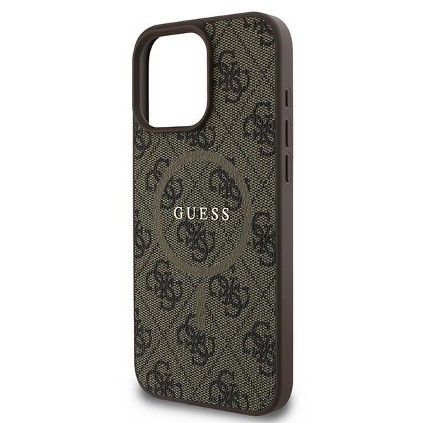 iTok webáruház - Guess Guess 4G Ring Classic Logo MagSafe tok iPhone 16 Pro készülékhez (barna) 6 Guess 4G Ring Classic Logo MagSafe iPhone 16 Pro Case (barna)