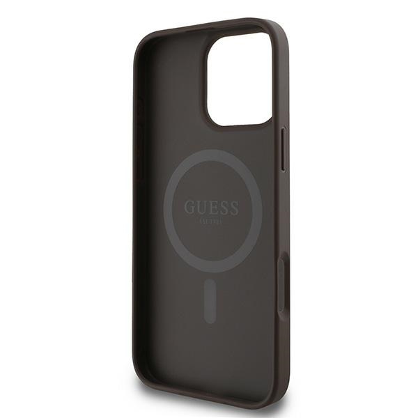 iTok webáruház - Guess Guess 4G Ring Classic Logo MagSafe tok iPhone 16 Pro készülékhez (barna) 7 Guess 4G Ring Classic Logo MagSafe iPhone 16 Pro Case (barna)