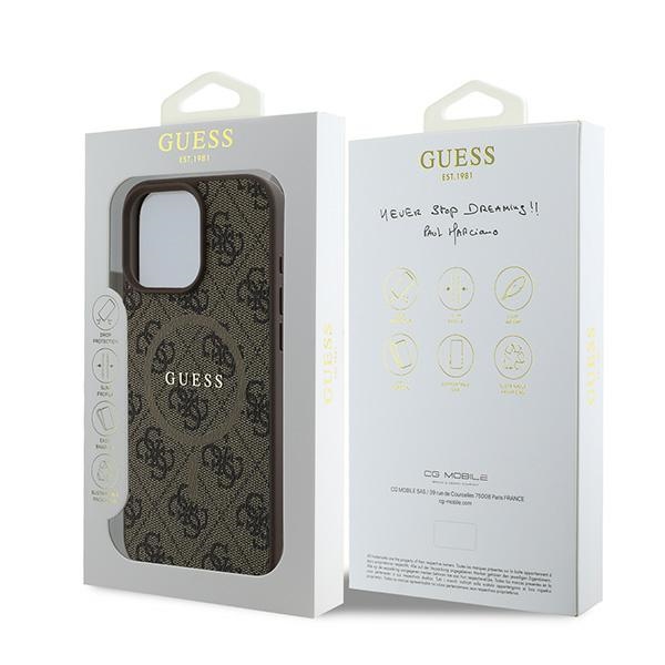 iTok webáruház - Guess Guess 4G Ring Classic Logo MagSafe tok iPhone 16 Pro készülékhez (barna) 8 Guess 4G Ring Classic Logo MagSafe iPhone 16 Pro Case (barna)