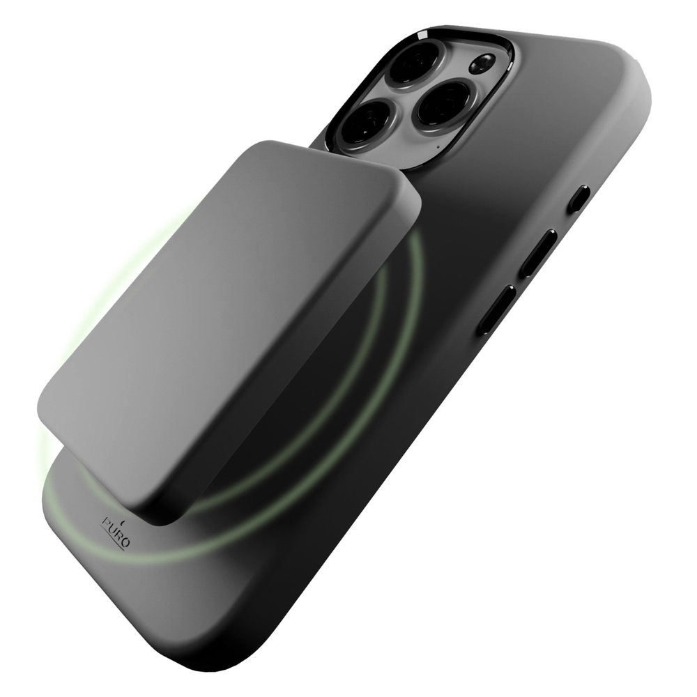 iTok webáruház - Puro Puro Icon Mag Pro MagSafe tok iPhone 16 Pro készülékhez (sötétszürke) 8 Puro Icon Mag Pro MagSafe Silicone Case for iPhone 16 Pro (sötétszürke)
